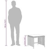 vidaXL Vrtni stolci s jastucima 4 kom crni 40x40x35 cm od poliratana | shoptok.hr