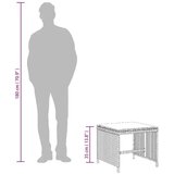 vidaXL Vrtni stolčki z blazinami 4 kosi črni 40x40x35 cm poli ratan | Shoptok.si
