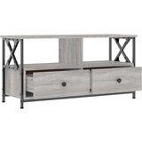 TV ormarić siva boja hrasta 90 x 33 x 45 cm od drva i željeza | shoptok.hr