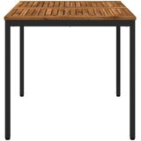  Stol za večeru u vrtu Prirodna i crna 80 x 80,5 x 75 cm | shoptok.hr