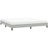  Okvir kreveta bez madraca svijetlo sivi 200x220 cm baršun | shoptok.hr