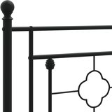  Metalni okvir za krevet s uzglavljem crni 200x200 cm | shoptok.hr