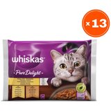 Whiskas Vlažna hrana za mačke Pure delight, Izbor živine, 4x85g, 13 pakovanja | Eponuda.com