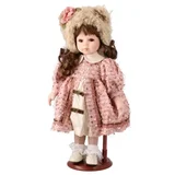 Bambola, novogodišnja lutka, devojčica,roze, 35cm