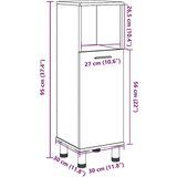  Kopalniška omarica - Kopalniški kabinet betonsko siva 30x30x95 cm iverna plošča, (21794411) | Shoptok.si