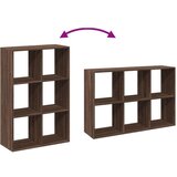 vidaXL Pregrada s knjižno omaro rjavi hrast 69,5x29x103,5 cm inž. les | Shoptok.si