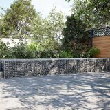 vidaXL Gabionska košara s poklopcem 800x100x50 cm pocinčano željezo Cijene