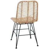  Stolac za blagovanje 2 pcs Ratan i čelik Prirodna | shoptok.hr