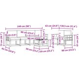  Set vanjskih sofa 7 kom. Prirodna i svijetlo siva | shoptok.hr