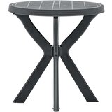 The Living Store bistro miza antracitna Ø70 cm plastika - vrtna miza, (21428838) Cene