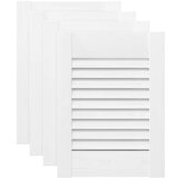 vidaXL Vrata za omarico z letvicami 4 kosi bela 39,5x29,5 cm, (21832891) | Shoptok.si