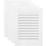 vidaXL Vrata za omarico z letvicami 4 kosi bela 39,5x29,5 cm, (21832891)
