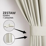 Restilo zasłona BLACKOUT kolor kremowy szarfa upinająca styl klasyczny taśma materiał blackout 285x250 | shoptok.hr