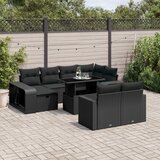 vidaXL 11-dijelni set vrtnih sofa od poliratana s jastucima crni | shoptok.hr