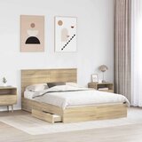  Krevet s od storage Sonoma hrast 140 x 200 cm Konstruirano drvo | shoptok.hr