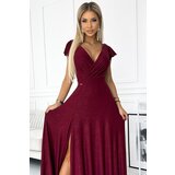 Numoco Women's shiny long dress with neckline | shoptok.hr