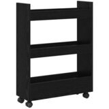  Uska kolica za pohranu Crni hrast 60 x 22 x 80 cm | shoptok.hr