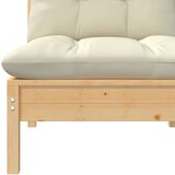  Srednja vrtna sofa s krem jastucima od masivne borovine | shoptok.hr