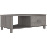 Maison Chic Klubska mizica - kavna mizica - Nizka mizica HAMAR svetlo siva 100x55x35 cm trdna borovina, (21753737) Cene