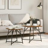  Set pomoćnih stolića 2 pcs Dimnjeni hrast i crna | Eponuda.com