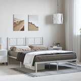  Metalni okvir za krevet s uzglavljem bijeli 135x190 cm | shoptok.hr