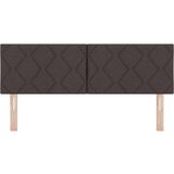vidaXL Naslon za glavo z diamantnimi bloki, temno rjava barva, 160 cm, tekstil, (22053388) | Shoptok.si