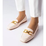 Gemre Beige loafers with a buckle Rousseau | Shoptok.si