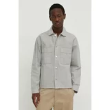 Abercrombie & Fitch Jeans jakna moška, siva barva
