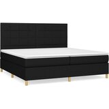  Krevet s oprugama i madracem crni 200x200 cm od tkanine | shoptok.hr