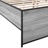  Okvir za krevet boja hrasta 140x190cm konstruirano drvo i metal | Eponuda.com