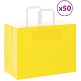 Papirnate vrećice 50 kom s ručkama žute 32x17x25 cm | Shoptok.si