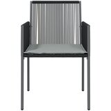  Vrtne stolice s jastucima 4 kom crne 54x60,5x83,5 cm poliratan | shoptok.hr