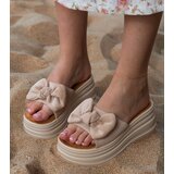 Gemre Brown platform flip-flops with a bow Ados | ePonuda.com