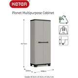 Keter višenamjenski ormarić za pohranu Planet sivo-crni | shoptok.hr