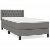 Maison Chic Box spring postelja - Vzmetna postelja z vzmetnico temno siva 90x200 cm blago SL19800, (21893309) Cene