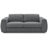 Bobochic Paris Temno siva sedežna garnitura za spanje/raztegljiva iz šenilje 220 cm Hugo – | Shoptok.si