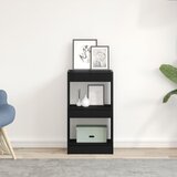 vidaXL Ormar za knjige Crni hrast Konstruirano drvo Srednji | shoptok.hr