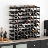  Stalak za vino za 72 boce crni od masivne borovine | shoptok.hr