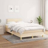  Box spring postelja z vzmetnico krem 120x200 cm blago, (20726490) Cene