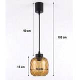 Brilagi LED luster na kablu R GLASS 1xE27/60W/230V prečnik 14 cm crna/dimljeno-braon | Eponuda.com