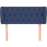  Vzglavje z ušesi modro 93x23x78/88 cm blago, (20954414) | Shoptok.si