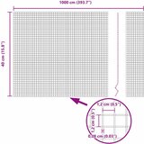 Zatvorena žičana ograda s postovima 10 x 0,4 m Siva Mreža | shoptok.hr