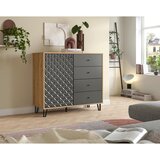 Livetastic Visoka Komoda Prisma, Barva Hrasta, Antracit | Shoptok.si