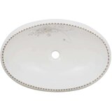 Nadgradni Nadpultni umivalnik bel ovalen 59x40x15 cm keramika | Shoptok.si