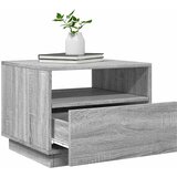  Stolić za kavu s LED svjetlima siva boja hrasta 50x49x40 cm | shoptok.hr
