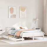 Furnova Posteljni okvir brez vzmetnice bel 120x190 cm trdna borovina, (22055247) Cene