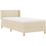  Krevet s opruga kutije s uzglavljem Krema 190 x 90 cm tkanina | shoptok.hr