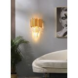 Toolight ZLATNA KRISTALNA ZIDNA SVIJETILJKA 312357 | shoptok.hr