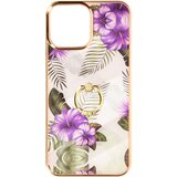 AVIZAR Vijolicni ovitek z vzorcem rožic za iPhone 12 Pro Max, obroc za stojalo, (20718579) Cene