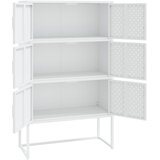  Visoka komoda bijela 80 x 35 x 135 cm čelična | shoptok.hr